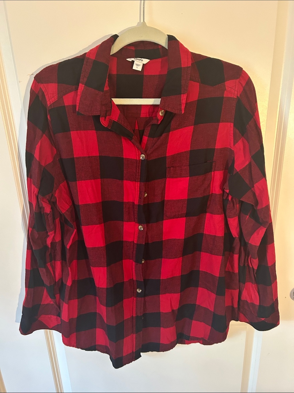 Sonoma Red and Black Buffalo Plaid Shirt